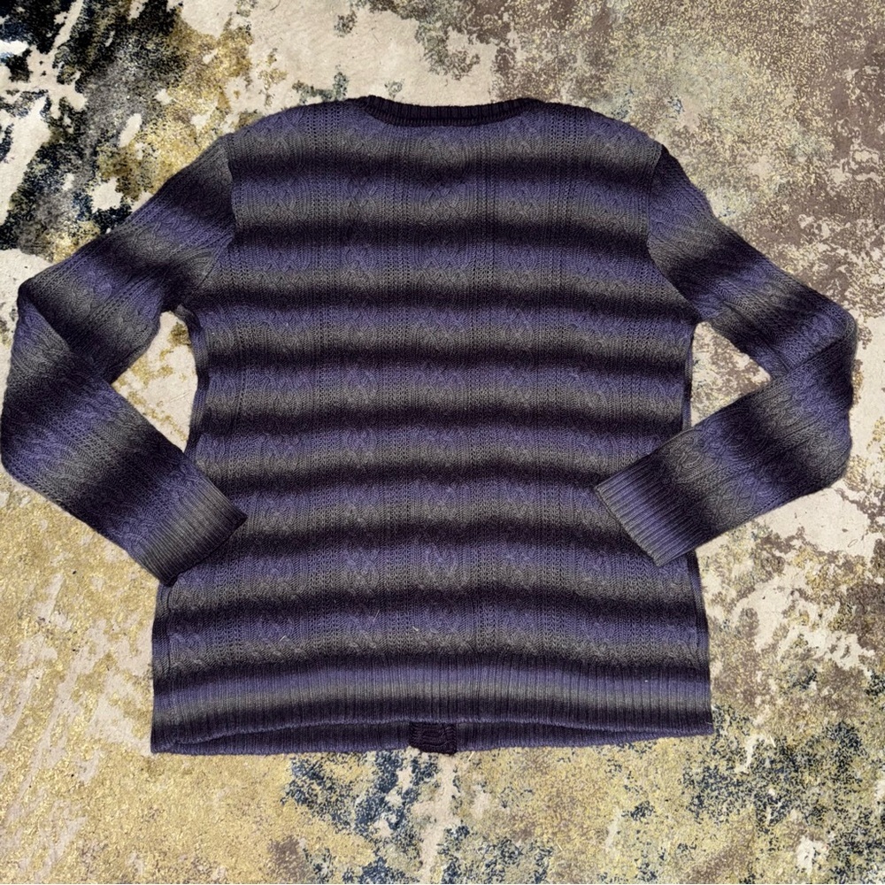 Koret Purple Striped Cardigan Sweater - Picture 2 of 6